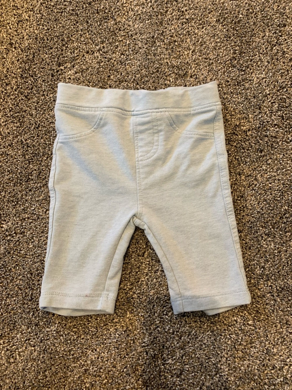 Kids' Light Blue Stretch Knit Leggings